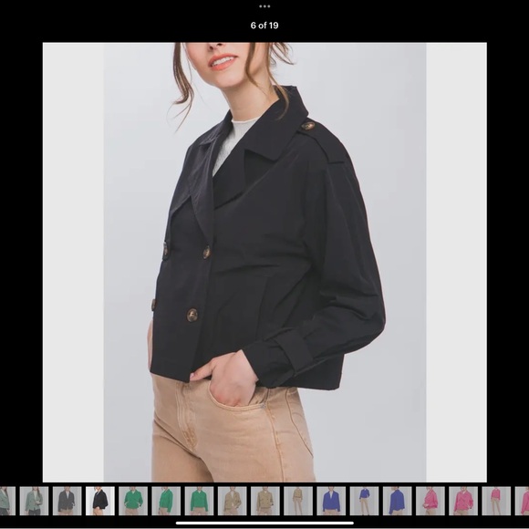 Love Tree cropped trench jacket - Picture 2 of 8